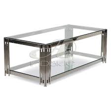 This slender coffee table is perfectly formed to fit into a smaller living room. Glass Top Coffee Table With Stainless Steel Metal Base Living Room Furniture Amazon In Furniture