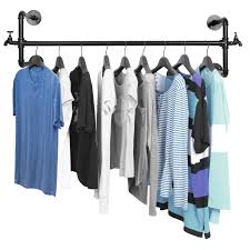 Maybe you would like to learn more about one of these? Black Metal Wall Mounted Faucet Design Closet Rod Garment Rack Hanging Clothes Bar Display Walmart Com Walmart Com