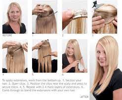 To Apply Extensions Work From The Bottom Up 1 Section Your Hair 2 Open Clips 3 Pos Clip In Hair Extensions Euronext Hair Extensions Hair Extensions Best