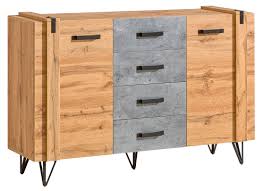 Dank der natürlichen färbung kommt die individuelle maserung des eichenholzes besonders gut zur geltung. Kommode Atule 05 Farbe Eiche Grau Abmessungen 97 X 135 X 42 Cm H X B X T