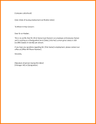 To whom it may concern confirmation letter of employment. Employment Verification Letter To Whom It May Concern Template Resignation Letter