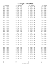 printable cribbage score sheet