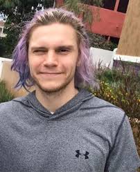 And His Hair Is Purple Evan Peters Evan Peters American Horror Story Evan