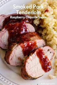 It's so sweet and smooth, and it's the perfect thing to pair with this. Best Smoked Pork Tenderloin Recipe With Raspberry Chipotle Sauce Ashlee Marie Real Fun With Real Food