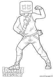 Print Marhmello Pose From Fortnite Season 7 Coloring Pages Superhero Coloring Coloring Pages For Boys Colouring Pages
