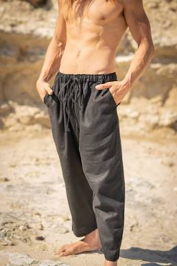 Breathable eco-friendly hemp trousers, AI generated