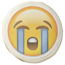 Loudly Crying Face Emoji Sugar Cookie Zazzle Com Crying Emoji Emoji Emoji Movie