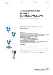 Learn more about the program and how the collaboration will benefit end users! Endress Hauser Cerabar S Pmp71 Manuals Manualslib