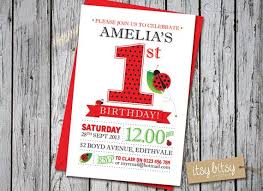 Ladybird 1st Birthday Invitation Ladybug Invitation Printable 1st Birthday Invitation Girls Birthday Party 6x4 Or 5x7 Ladybug Theme 1st Birthday Invitations Girl Birthday Invitations Birthday Invitations Girl
