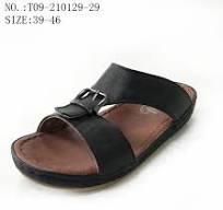[Hot Item] High Quality Flat Custom Sandals Footwear Slides Leather  Slippers for Men (LJ-2101-29)