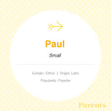 Baby Name Paul Names With Meaning Baby Boy Names Baby Girl Names