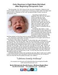 Colic Resolves In 8 Week Infant With Chiropractic Care Babies Baby Chiropractic Care Chiropractic Pediatrics
