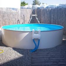 Stahlwandbecken Rund Kaufen Rundes Schwimmbecken Rundbecken Rundpool Swimmingpool 300 700 Cm Durchmesser 120 Cm 150 Cm Tiefe Bodenschiene Poolfolie Handlauf
