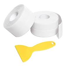 I have been told that it is required to caulk the toilet to the floor after setting it in order to prevent sewer gas from getting into the home if the toilet seal fails. Buy Caulk Strip Tape Pvc Waterproof Self Adhesive Tape For Bathtub Bathroom Shower Toilet Kitchen Sink Floor Wall Corner Edge Sealing Protector With Sealant Tool White 2pcs W 38mm L 11ft Online In Turkey