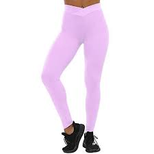 Robert Reyna Fashionable Workout Slim Leggings Polyester V Waist Women Pencil Pants Medium Lightpur Fitness Leggings Women Slimming Leggings Polyester Leggings