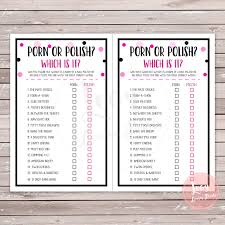 Descarga instantánea porno o polaca, despedida de soltera  despedida de  soltera  juego imprimible de ducha de boda - Etsy México