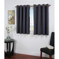 Ricardo Trading Ultimate Black Out Short Single Curtain Panel Short Window Curtains Panel Curtains Curtains