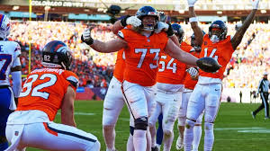 Broncos’ offensive tackle Crum barrels into end zone for receiving TD