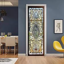 decoration retro stained glass door