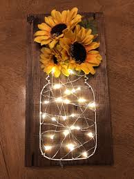 Sunflower Fairy Light Sting Art Sunflower Room Room Diy Diy Room Decor