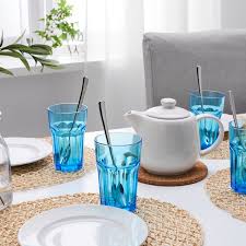 Wash this product before using it for the first time. Pokal Glass Blue 35 Cl 12 Oz Ikea
