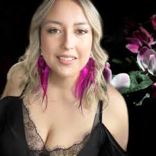 A Pair of Long Blue Feather Dangly Earrings.