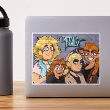 Metal family Sticker for Sale by Sketchfaustus | Redbubble