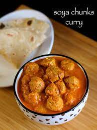 Soya Chunks Curry Recipe Soya Bean Curry Recipe Soya Bean Recipe Recipe Curry Recipes Indian Food Recipes Vegetarian Bean Recipes