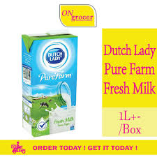 Full cream milk, on the other hand, is the term used for milk sold which has the same fat content as whole milk. B0712 Dutch Lady Pure Farm Fresh Milk 1l Box