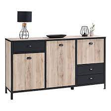 buffet harlem chene et noir mobilier de cuisine chene buffet