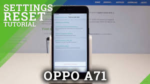 How To Reset Settings In Oppo A71 Restore Default Configuration Youtube