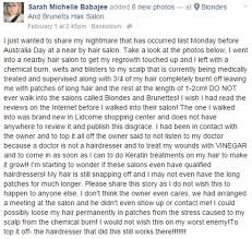 See more ideas about salons, hair salon prices, hair salon. Lidcombe Woman Left With Chemical Burns After Visit To Blondes And Brunettes Hair Salon Daily Mail Online