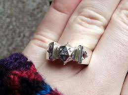 How I Made A D20 Engagement Ring For My Secret Lesbian D D Proposal Offbeat Bride Geeky Engagement Rings Engagement Rings Wedding Rings Unique