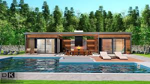 Pool House With Fireplace And Sauna 3d Model 3d Model Sauna House Pool Houses Pool House