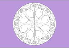 Mandala mit froschkönig und prinzessin. Kigaportal