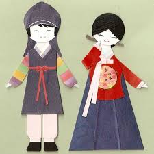 Korejskie Devushka I Yunosha Paper Dolls Handmade Blog Paper Art Craft