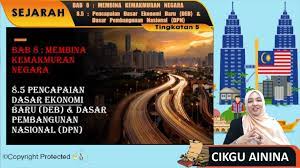 Pencapaian dasar ekonomi baru by zahirul iman mohammad rafee. F5 Sej 08 10 Pencapaian Dasar Ekonomi Baru Deb Dasar Pembangunan Nasional Dpn Jom Tuisyen