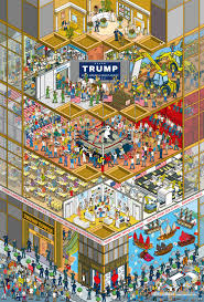 Rod Hunt Was Commissioned By The Business Of Fashion To Illustrate Doing Business In Trump S America In This Rep Isometric Illustration America Illustration