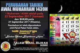 Sebagai rujukan rasmi dari sumber yang boleh dipercayai, jabatan kemajuan islam malaysia sebelum ini dengan ini secara rasminya tarikh awal muharram di malaysia adalah pada 22 september 2017. Tarikh Awal Muharram 2018 Jakim Muharram P