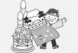 Christmas And New Year Japanese New Year Lion Dance Monochrome Painting Book Illustration Cartoon Text Line Art Japanese New Year Lion Dance Monochrome Painting Png Pngwing