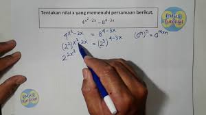 A disebut bilangan pokok logaritma atau basis, b disebut nilai yang dilogaritmakan dan c adalah hasil dari logaritma. Tutorial Cara Mudah Menentukan Penyelesaian Persamaan Eksponensial Pangkat Variabel 7 Youtube
