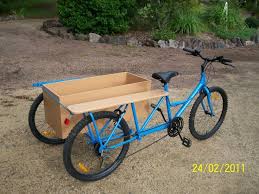 Looks Like A Converted Tandem Bike Great Idea Cargo Bike Bike Cart Bicycle Sidecar