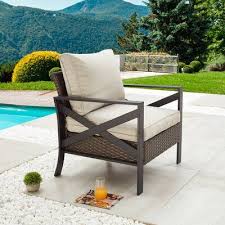 Latitude Run Ajara Patio Chair Wih Cushions Wayfair In 2020 Patio Chairs Outdoor Patio Chairs Patio Lounge Chairs