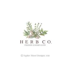 Premade Logo Logo Design Herb Logo Kitchen Logo Catering Etsy Herb Logo Herb Logo Design Logo Design Set