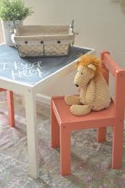 I Had Bought This Ikea Children S Table From Goodwill A While Ago It Looked Like This Before Boring Zilch Am Ikea Kids Childrens Table Ikea Hack Kids Table