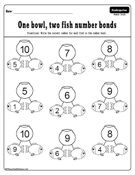 One Bowl Two Fish Number Bonds Dr Seuss Inspired Worksheets Planes Balloons Let S Make Learning Fun Kindergarten Math Activities Fun Math Worksheets Dr Seuss Math Activities