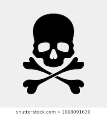 Skull Crossbones Icon On White Background Stock Vector Royalty Free 1668091708 Skull And Crossbones White Background Icon