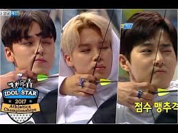 Bts Vs Exo Vs Seventeen Legendary Archery Match 2017 Idol Star Athletics Championships Youtube Bts Vs Exo Seventeen Idol