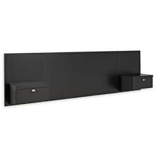 Valhalla designer king platform floating king bed headboard with integrated nightstands new set king. Series 9 Floating Headboard With Built In Nightstands Bed Bath Beyond