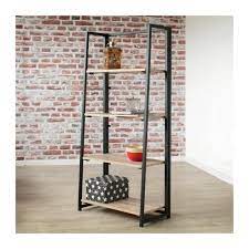 Etagère à assembler et fixer au mur et au sol (éléments de fixation fournis). Etagere Pliable 4 Niveaux Style Industriel Casame 31 5 Cm Noir Cdiscount Maison